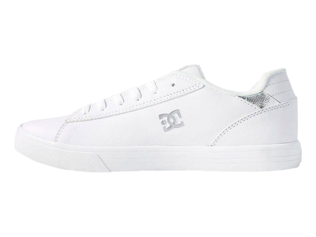 Tenis DC Shoes Notch SN MX Blanco y Plata para Mujer