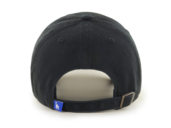 Gorra de béisbol negra de la marca 47 Brand con logo de Los Angeles Dodgers bordado en blanco.