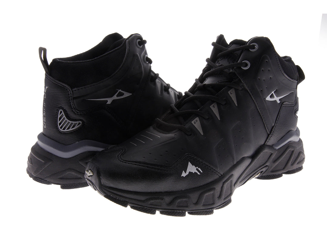 Par de tenis de baloncesto color negro de bota alta marca Pontiac AXL.