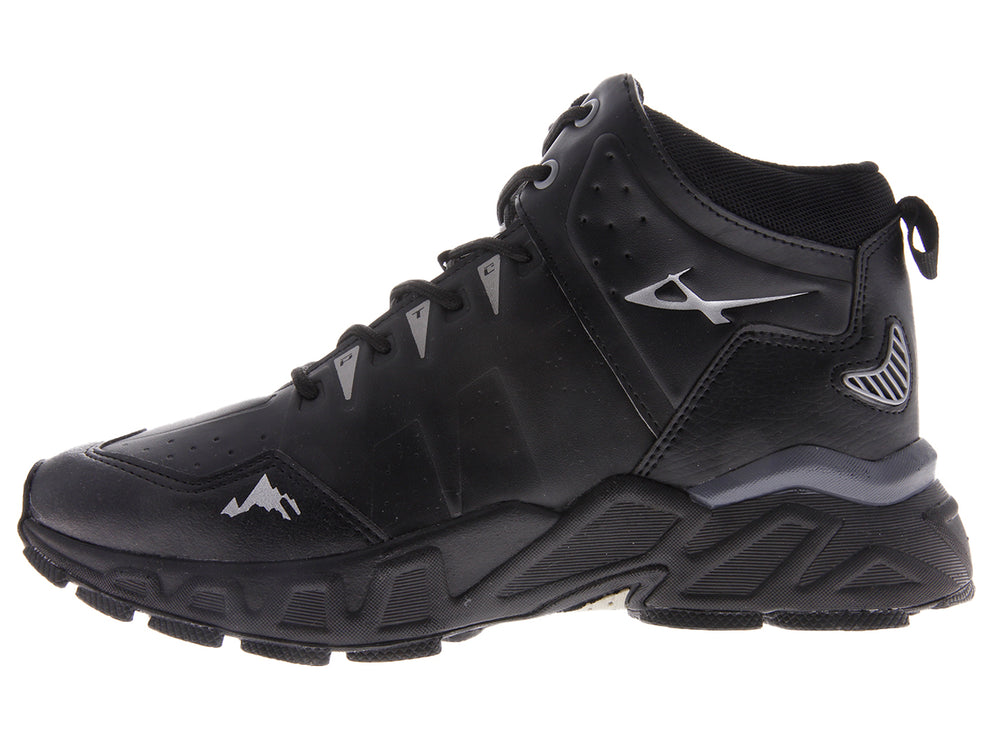 Par de tenis de baloncesto color negro de bota alta marca Pontiac AXL.