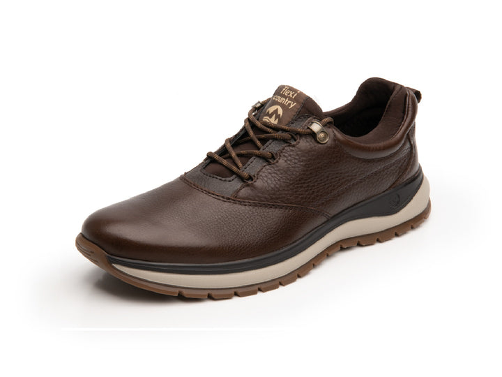 Botas Flexi Randall Country para hombre en color café con suela beige y cordones