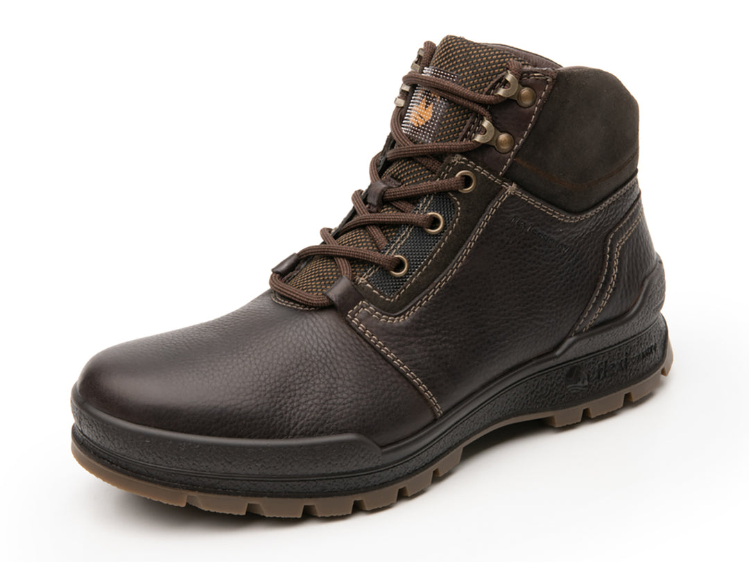 Botas Flexi Epic Country para hombre en color chocolate, de cuero con suela robusta y cordones.