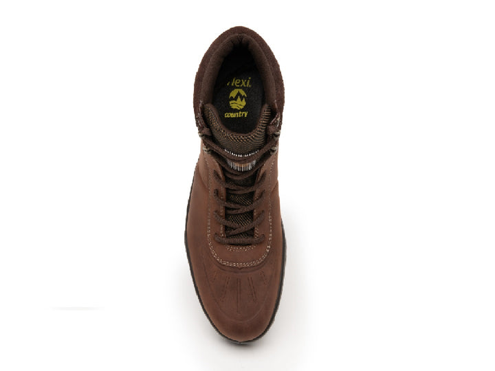 Bota Flexi Epic Country para hombre en color café Shedron con suela negra y cordones.