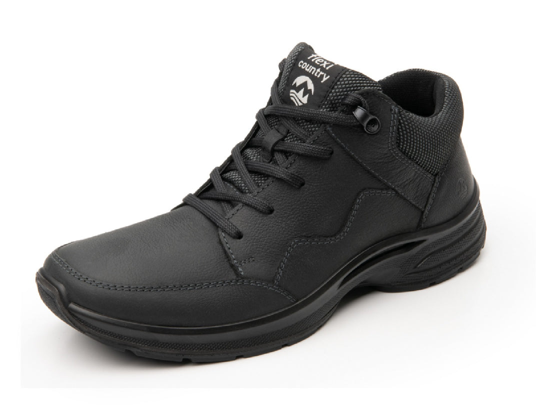 Botas Flexi Jason Country para hombre en color negro con cordones y suela robusta.