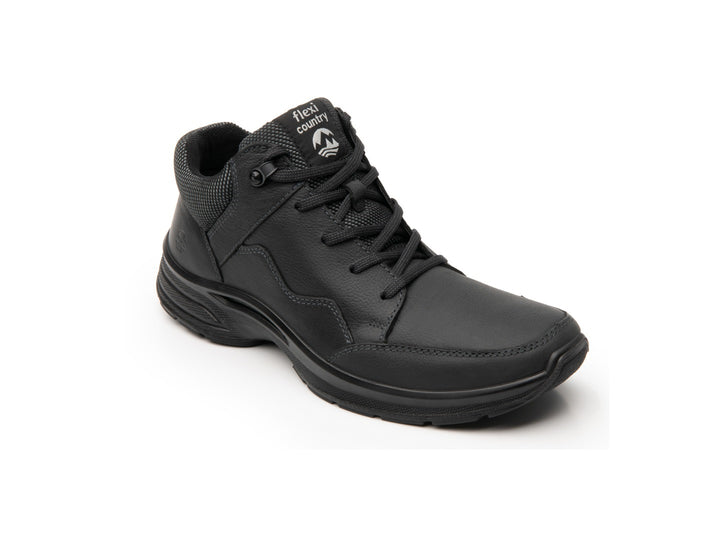 Botas Flexi Jason Country para hombre en color negro con cordones y suela robusta.