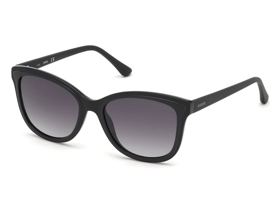 Lentes de sol GUESS para mujer en color negro con cristales degradados y forma cuadrada.