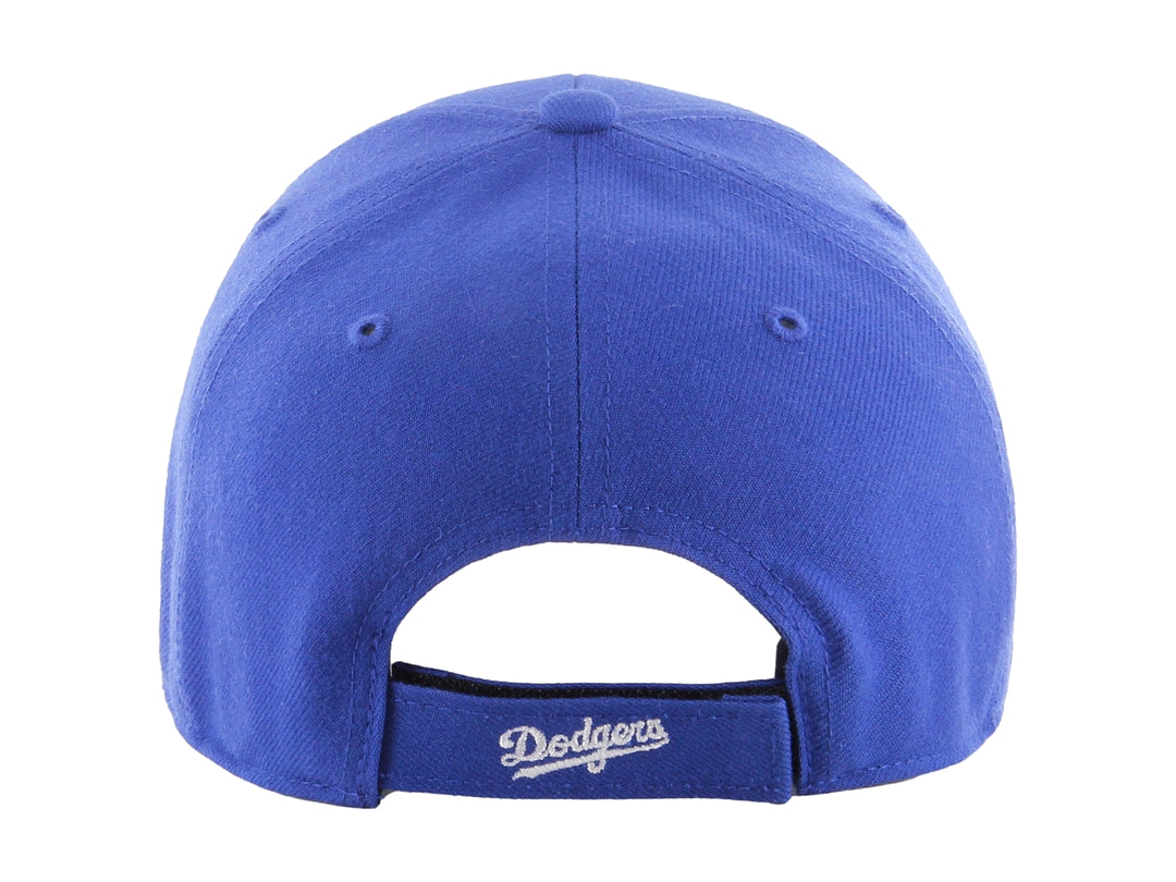 Gorra de béisbol azul royal con logotipo de Los Angeles Dodgers bordado en blanco.