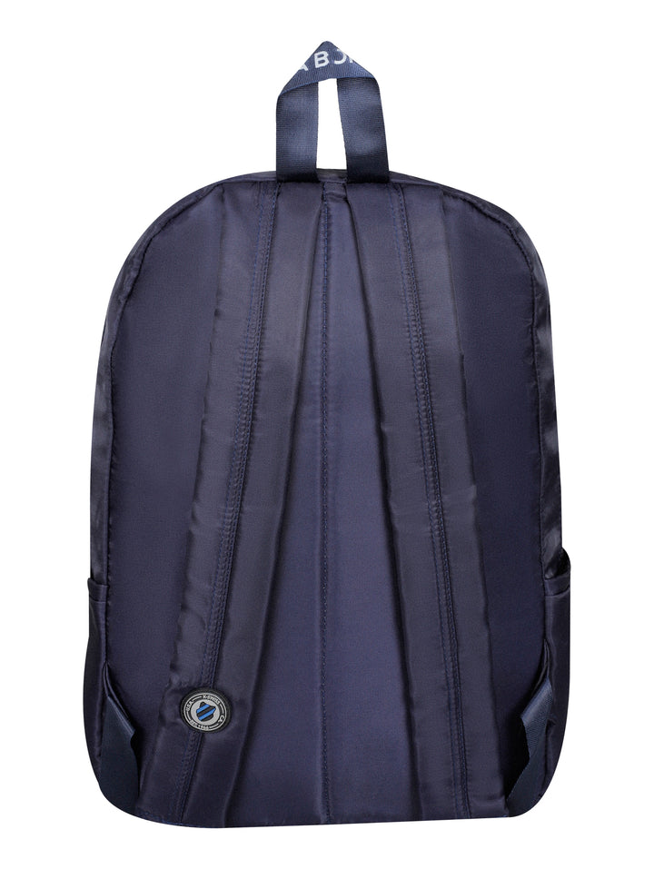 Mochila juvenil K-Swiss en color azul marino con bolsillo frontal y asa superior.