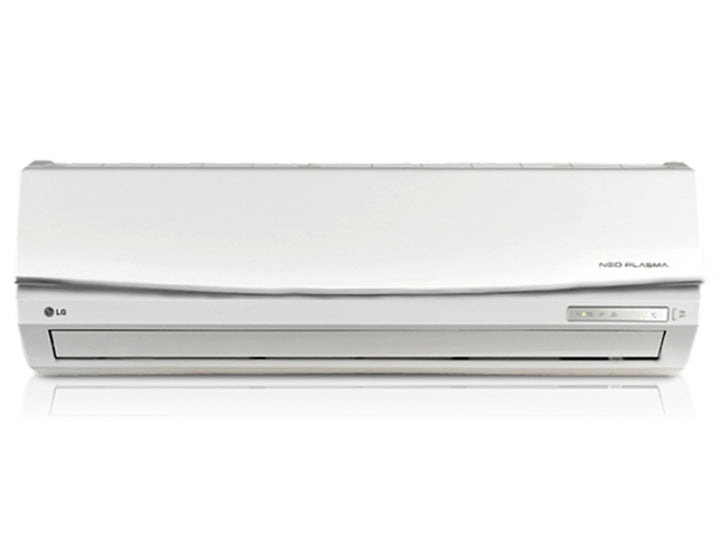 Minisplit LG de 1 tonelada en color blanco, diseño moderno y rectangular para montaje en pared.