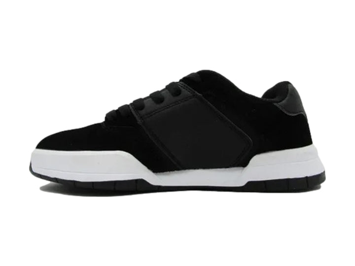 Tenis DC Shoes Central para hombre en color negro con suela blanca.