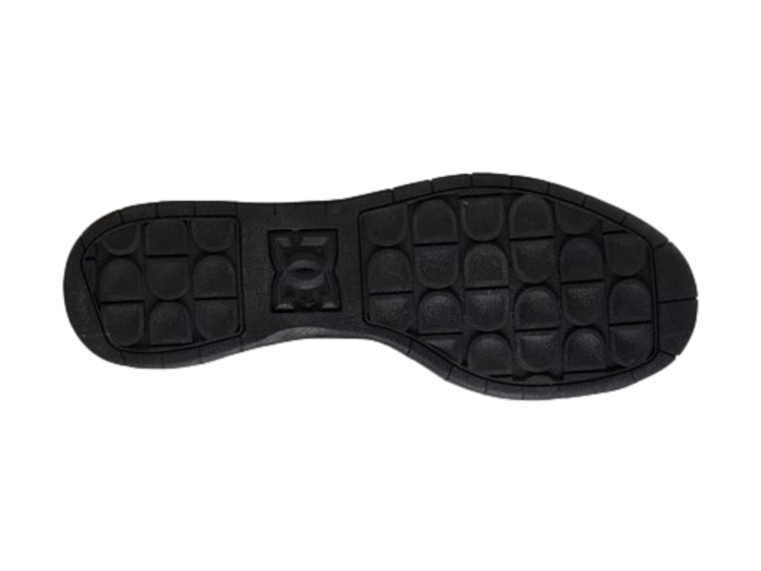 Tenis DC Shoes Central para hombre en color negro con suela blanca.
