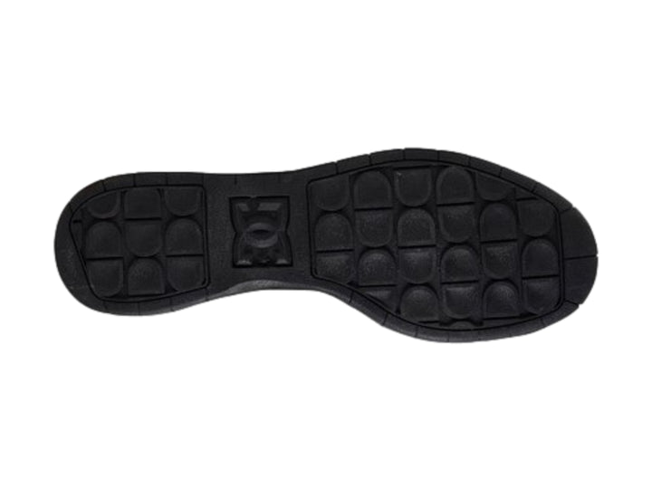 Tenis DC Shoes Central para hombre en color negro con suela blanca.
