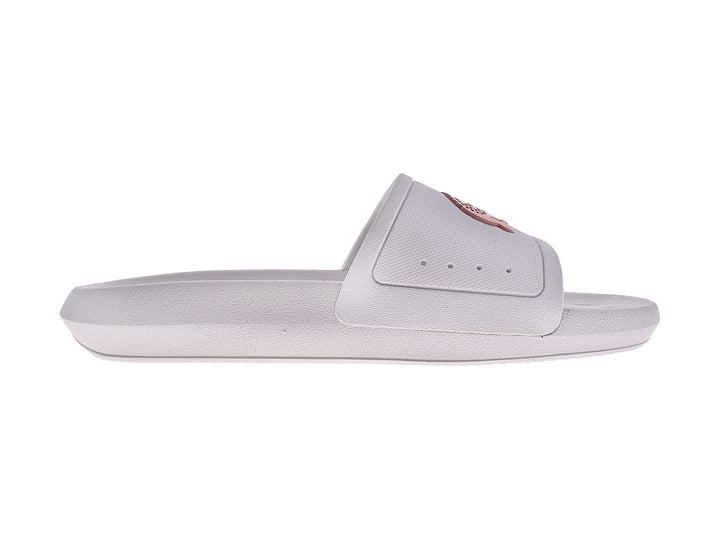 Sandalias Lacoste Croco Slide Blanco y Rosa para Mujer