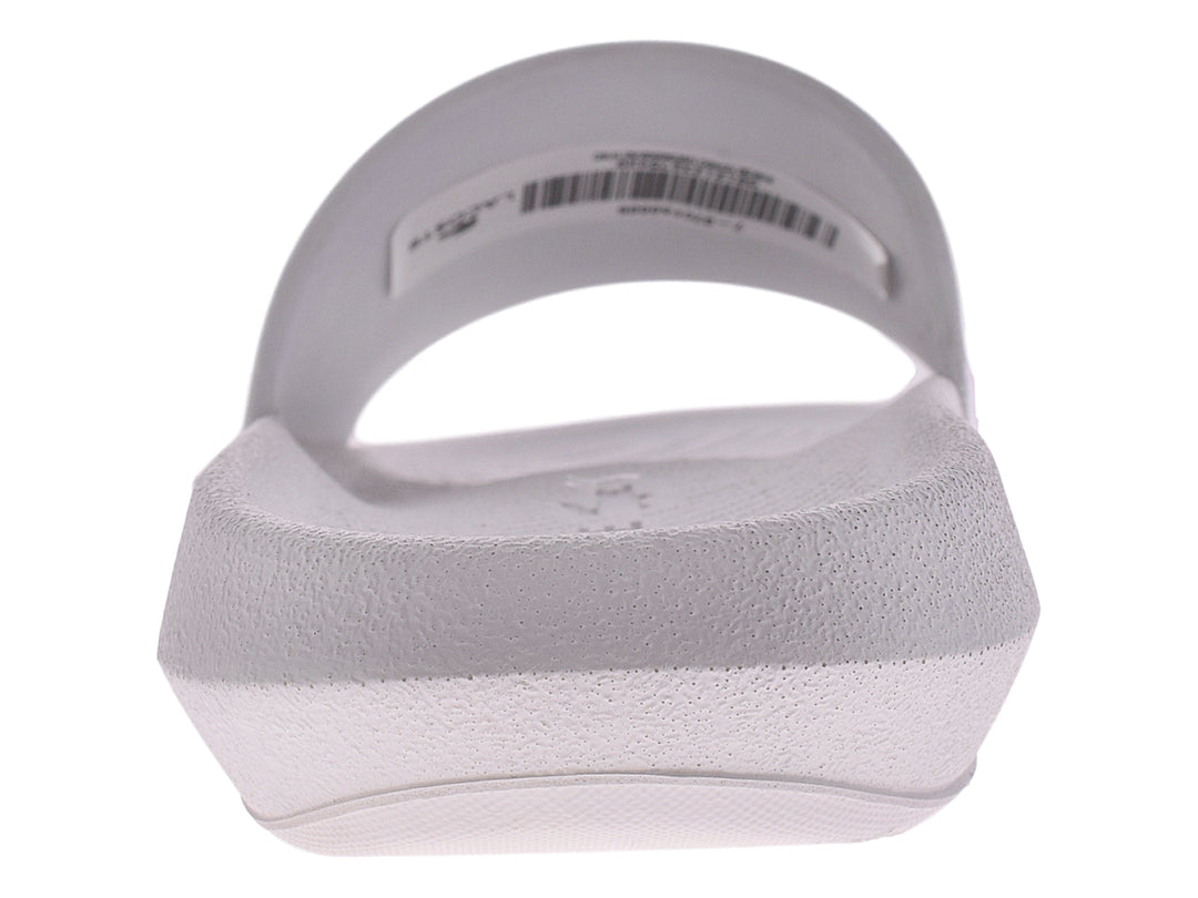 Sandalias Lacoste Croco Slide Blanco y Rosa para Mujer