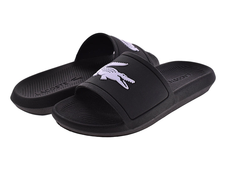 Sandalias Lacoste Croco Slide Negro para Mujer