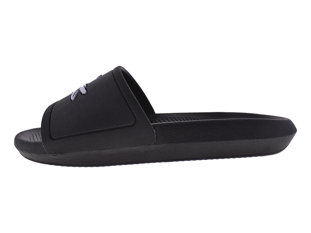 Sandalias Lacoste Croco Slide Negro para Mujer