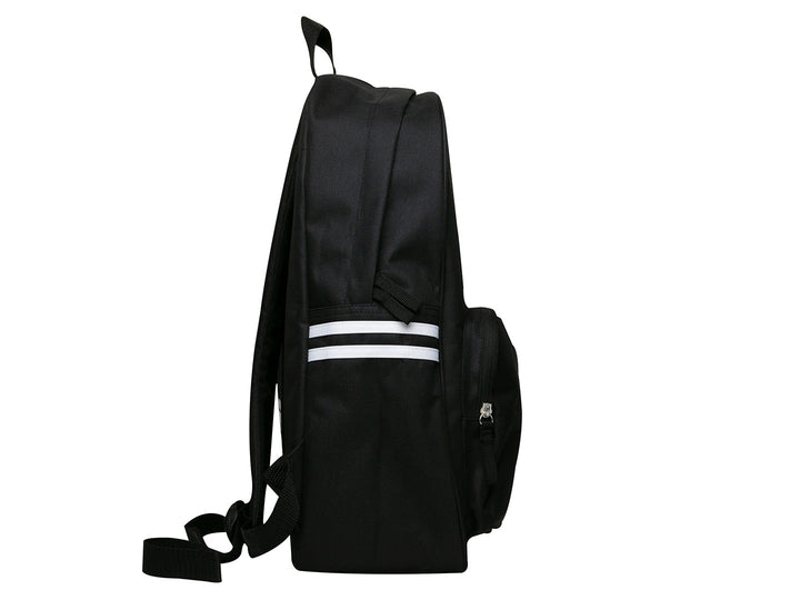 Mochila escolar FILA Classic de color negro con detalles en blanco y rojo.