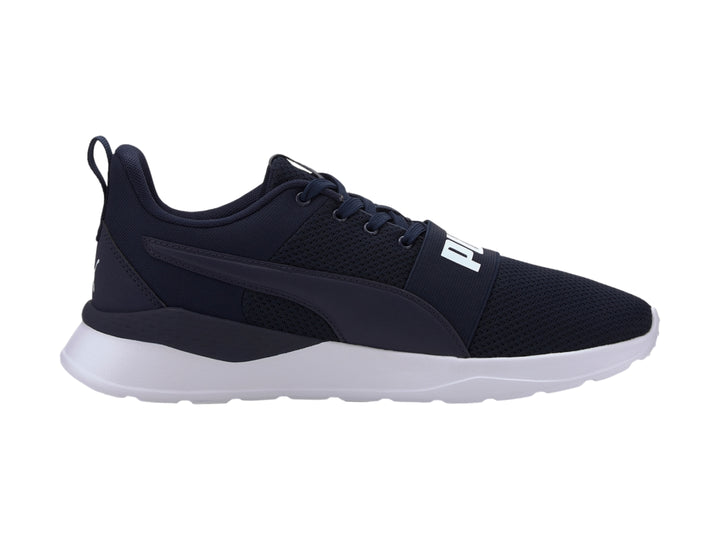 Tenis PUMA Anzarun Lite Bold color azul marino con suela blanca y cinta frontal.