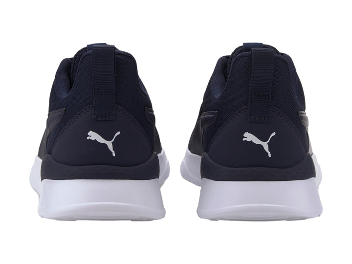 Tenis PUMA Anzarun Lite Bold color azul marino con suela blanca y cinta frontal.
