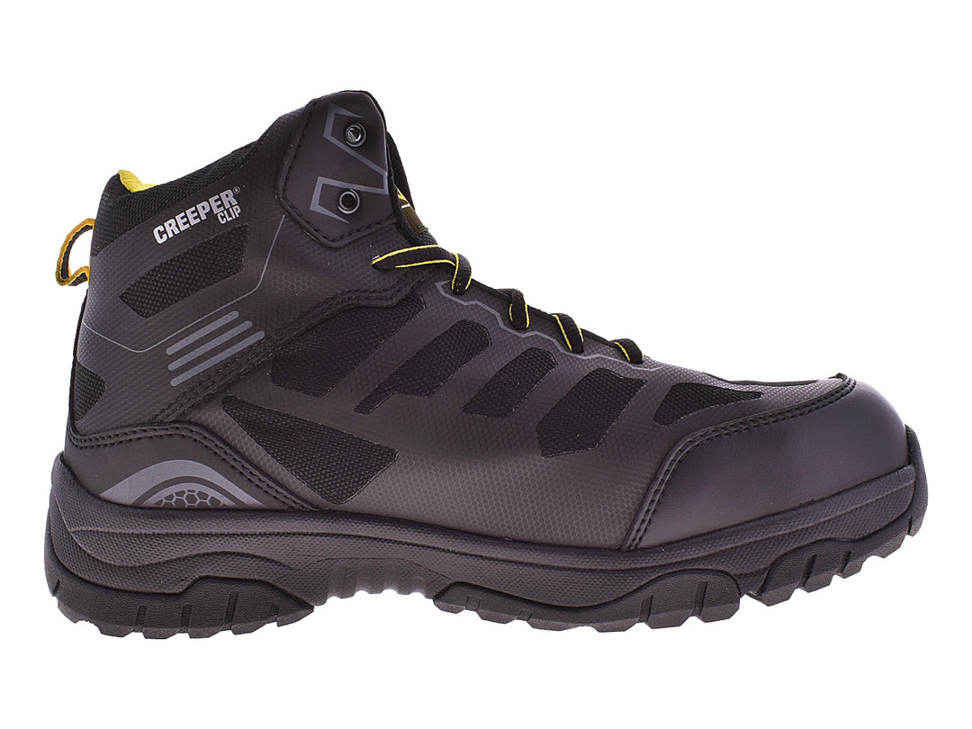 Bota táctica Duty Gear de color negro con detalles en amarillo y suela robusta.