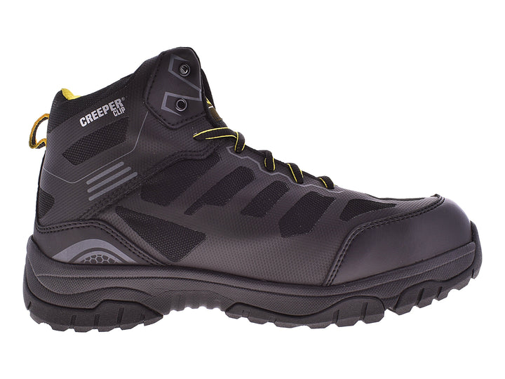 Bota táctica Duty Gear de color negro con detalles en amarillo y suela robusta.