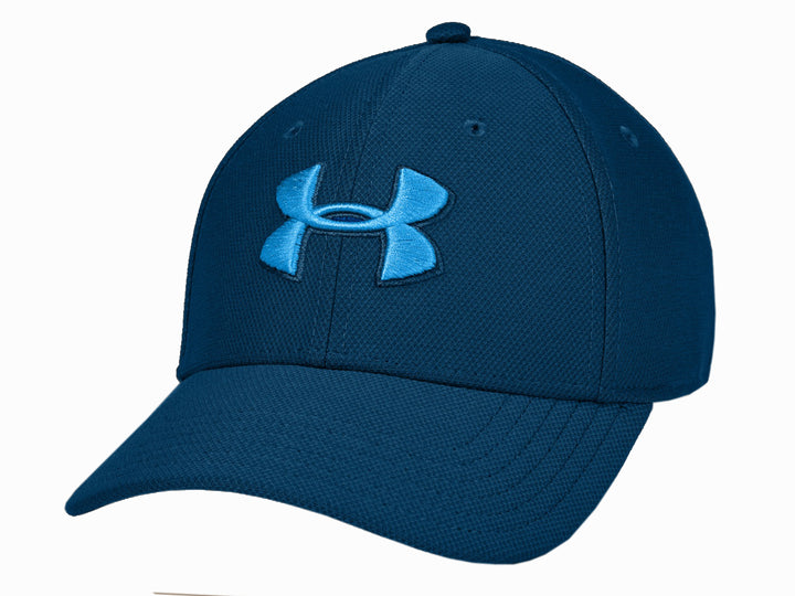 Gorra deportiva Under Armour de color azul con logotipo frontal y visera curva.