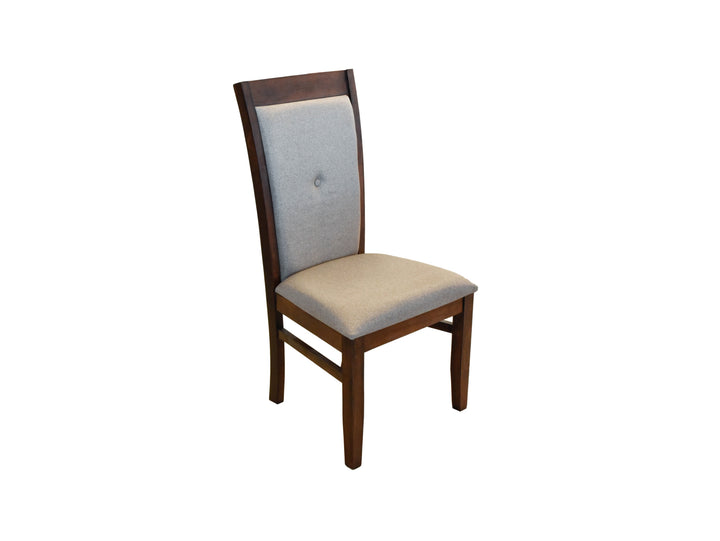 Mesa de comedor rectangular de madera en color tabaco.