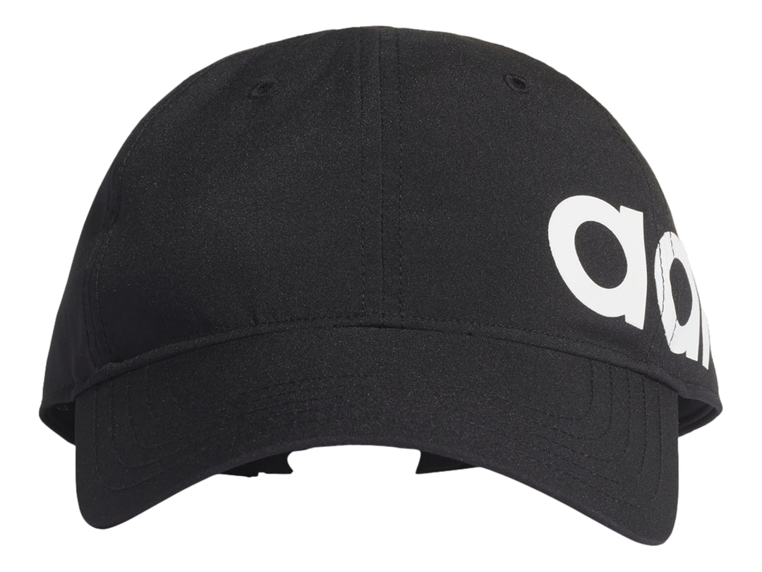 Gorra de béisbol Adidas color negro con logotipo blanco en el lateral.