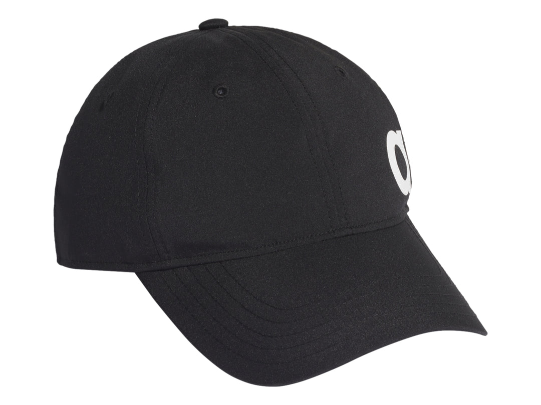 Gorra de béisbol Adidas color negro con logotipo blanco en el lateral.
