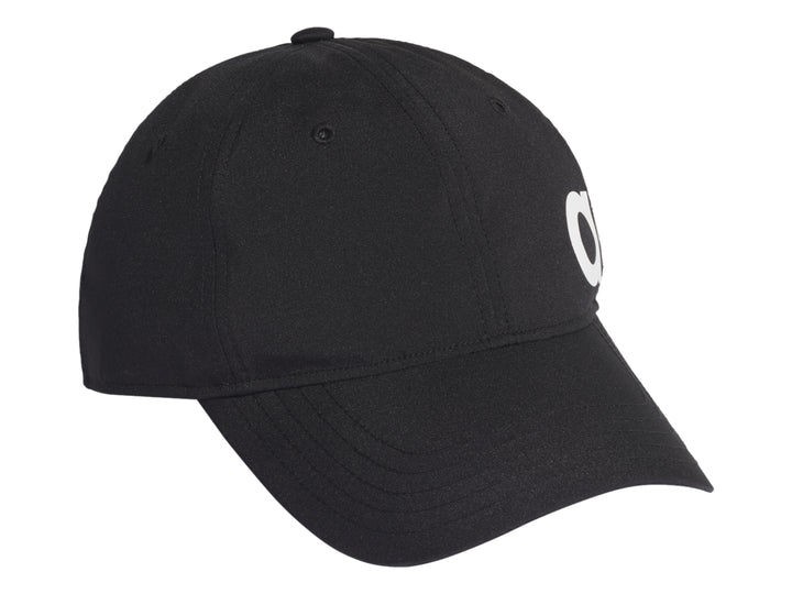Gorra de béisbol Adidas color negro con logotipo blanco en el lateral.