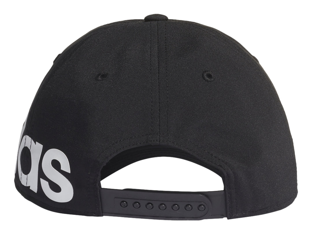 Gorra de béisbol Adidas color negro con logotipo blanco en el lateral.