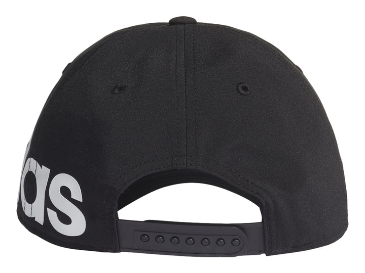 Gorra de béisbol Adidas color negro con logotipo blanco en el lateral.
