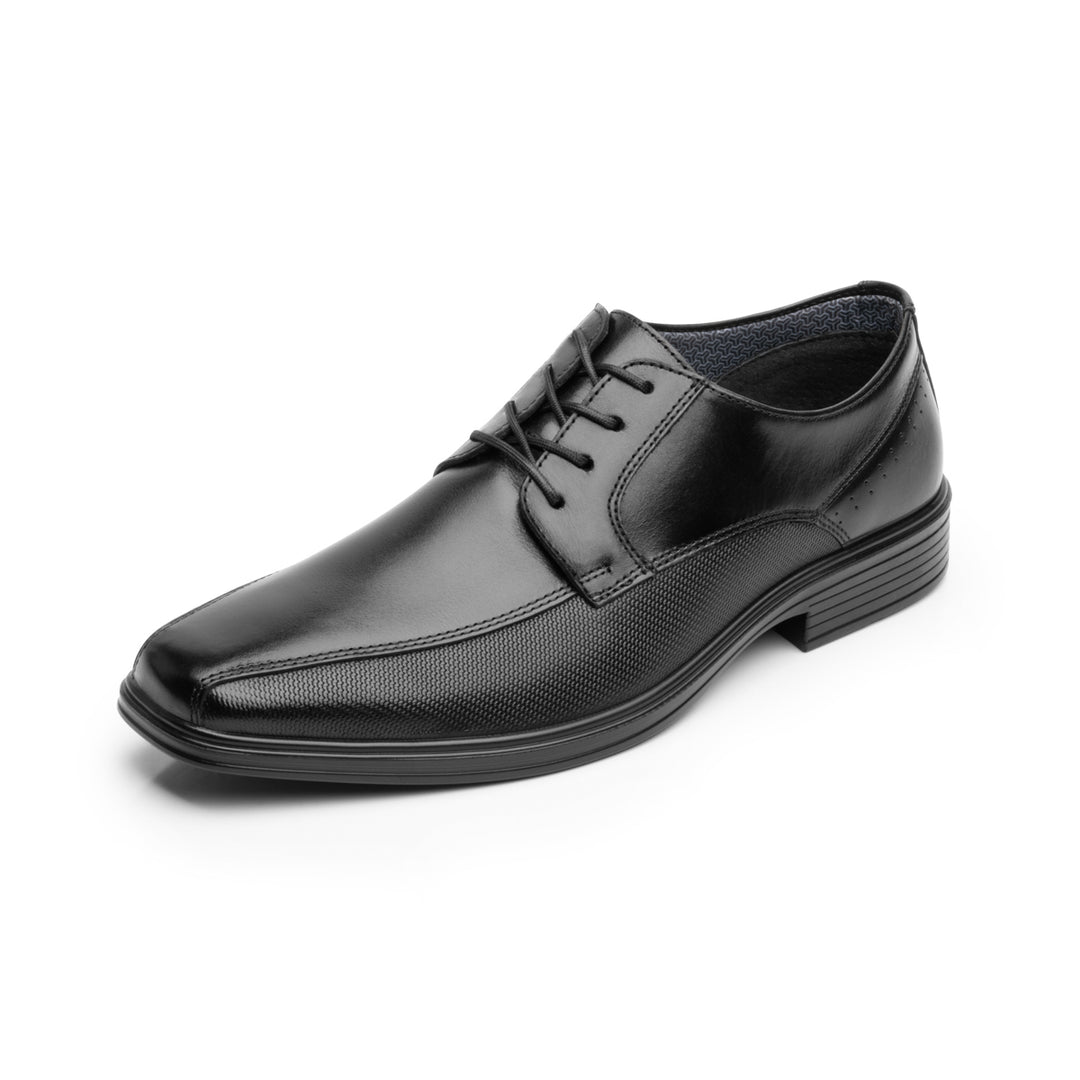 Zapato Flexi Bali para hombre en color negro, de cuero y con cordones, estilo elegante.