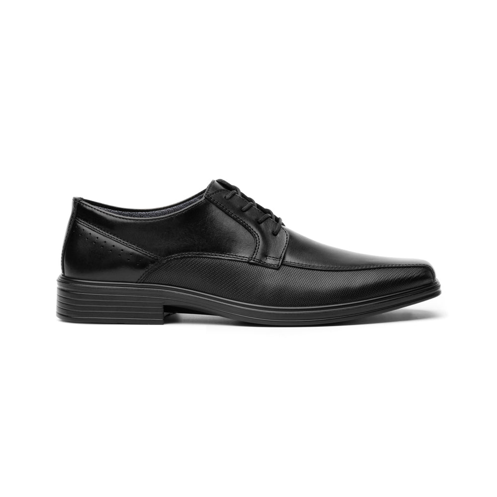 Zapato Flexi Bali para hombre en color negro, de cuero y con cordones, estilo elegante.