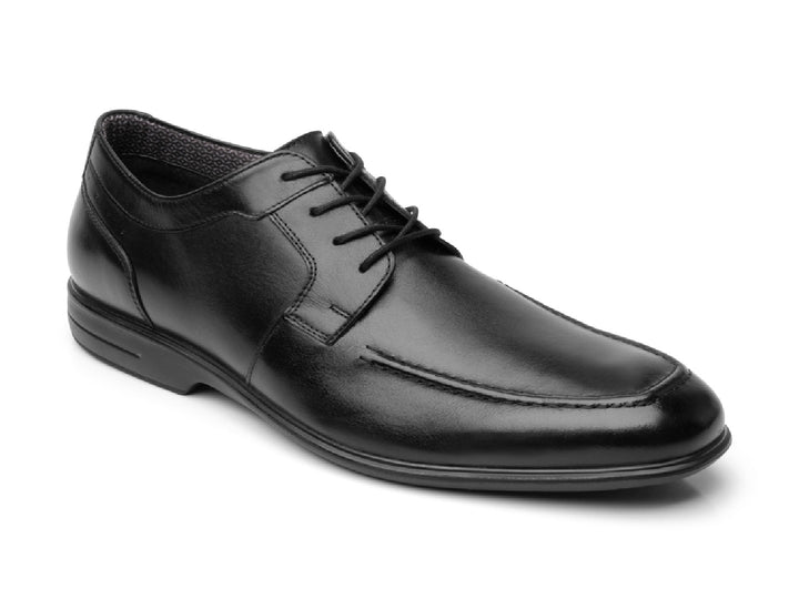 Zapato formal Flexi color negro para hombre, fabricado en cuero con agujetas.