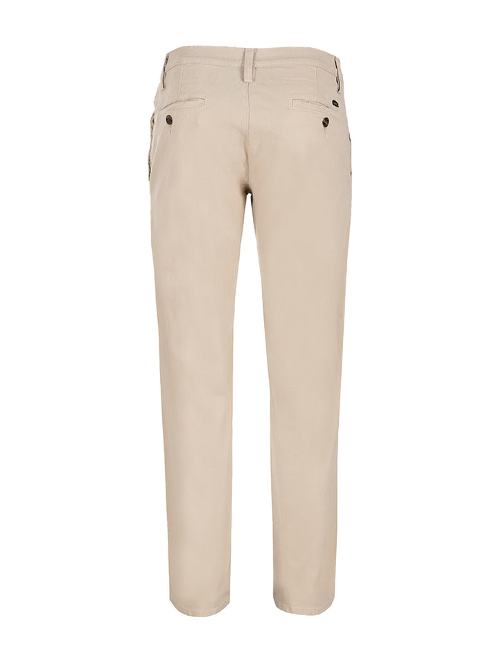 Pantalón Lee Xtreme color hueso para hombre, corte recto y estilo casual.