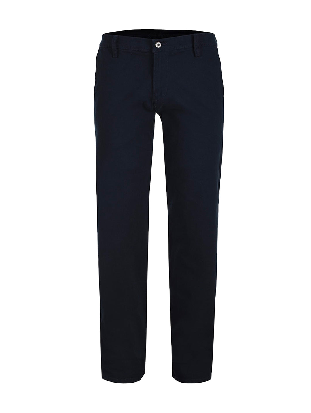 Pantalón casual de corte recto en color azul marino para hombre.