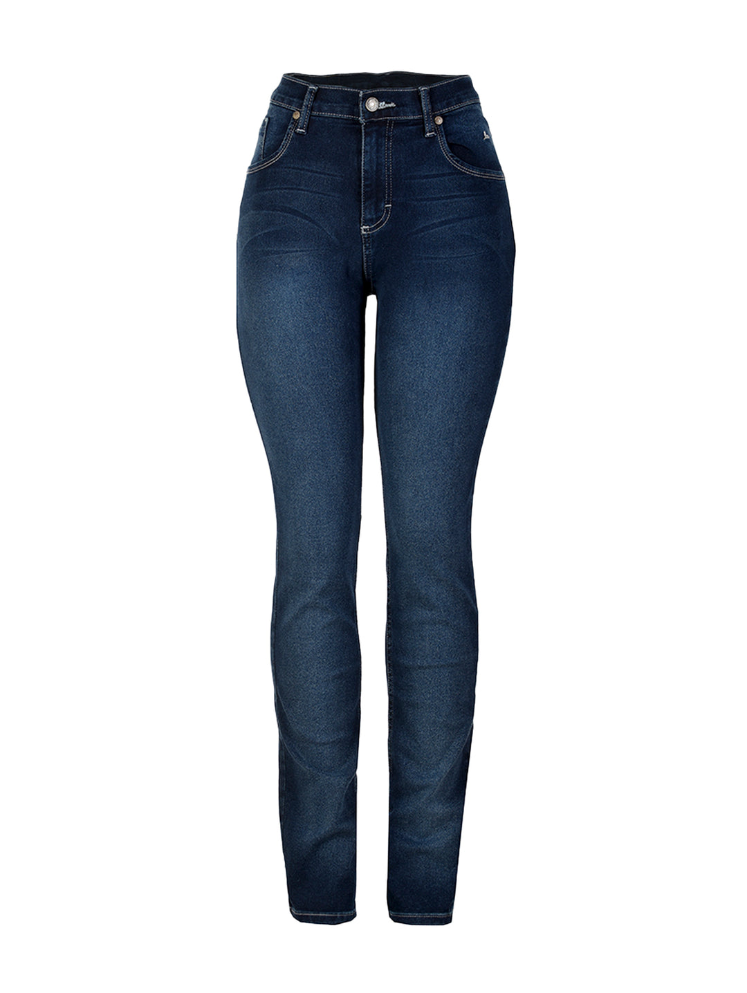 Pantalones jeans Lee para mujer en color indigo con corte ajustado.