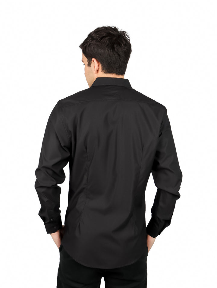 Camisa Manga Larga Slim Fit Negra Collor&