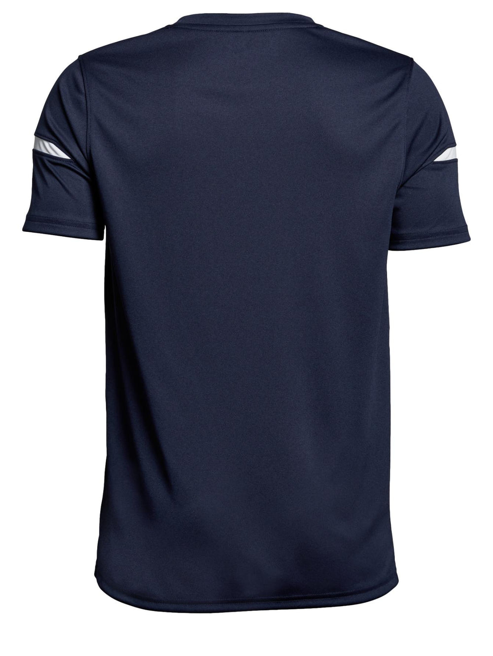 Playera deportiva Under Armour color azul marino para niño con logo blanco en el pecho.
