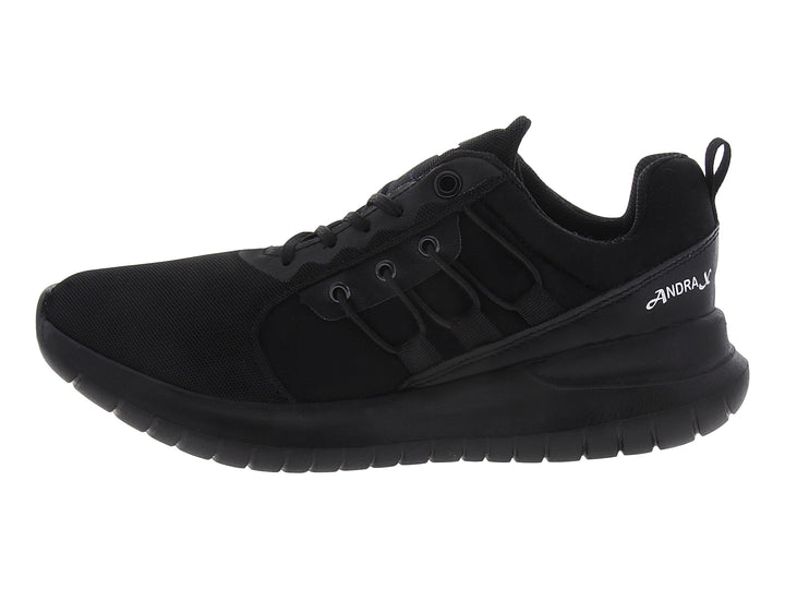 Tenis deportivos Andrax color negro para mujer con suela gruesa y tejido transpirable.