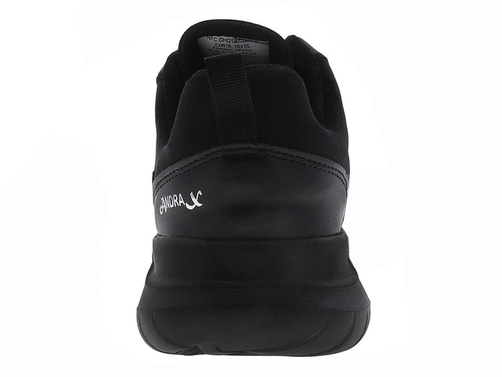 Tenis deportivos Andrax color negro para mujer con suela gruesa y tejido transpirable.