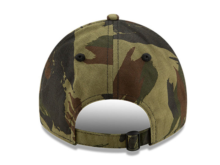 Gorra New Era con patrón de camuflaje verde y marrón y parche de los San Francisco Giants.