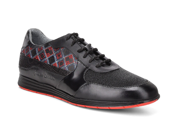 Zapatos Cuadra de Mantarraya Negro para Hombre