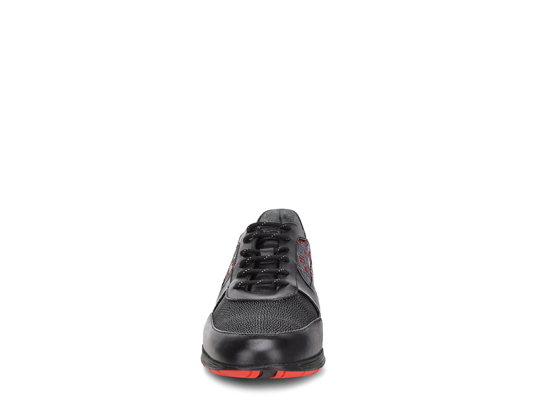 Zapatos Cuadra de Mantarraya Negro para Hombre