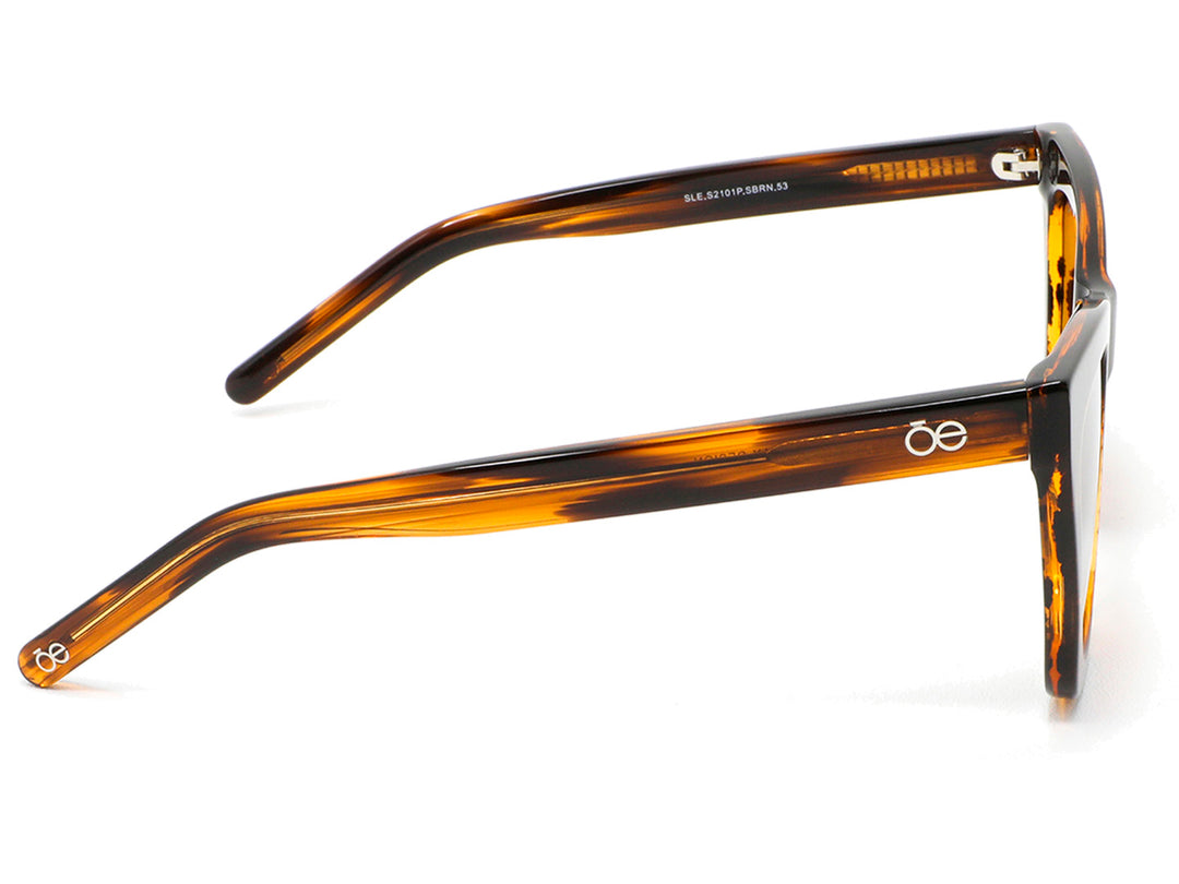 Lentes de sol para mujer marca Cloe en color marrón con diseño de carey y cristales polarizados.