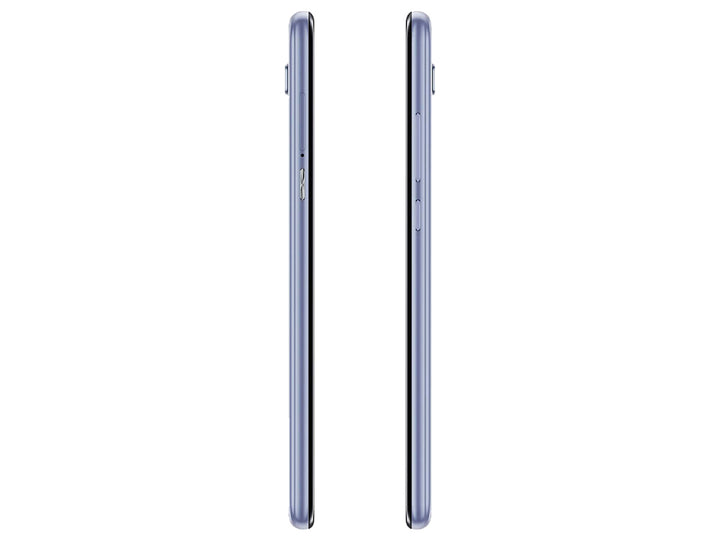 Smartphone TCL TELCEL T766A 10SE color plata, vista frontal y posterior.