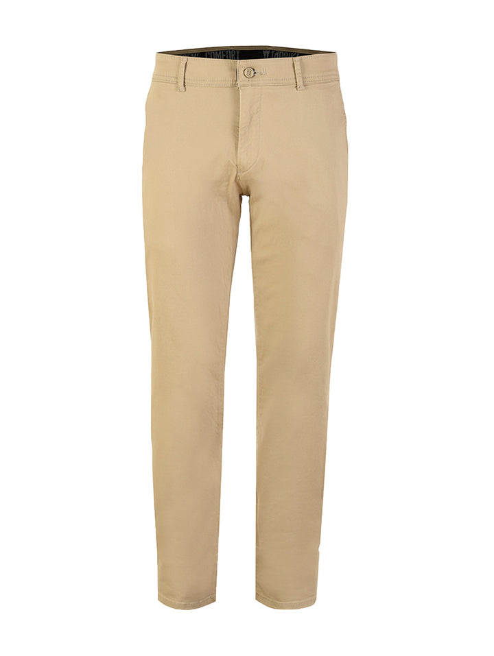 Pantalón Wrangler slim stretch color beige para hombre.