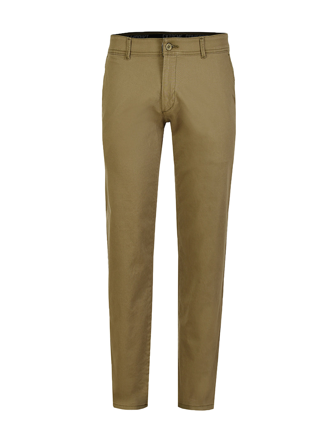 Pantalón Wrangler Basic color olivo, corte recto y estilo casual.