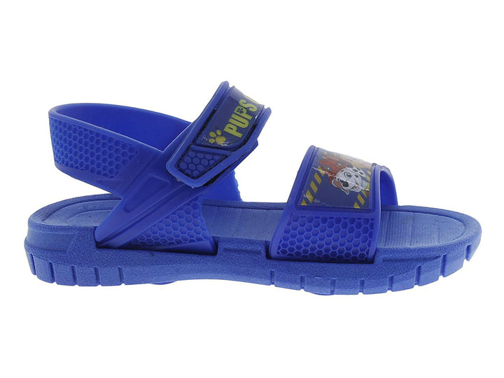Sandalia infantil azul con correas ajustables y gráfico de Paw Patrol.